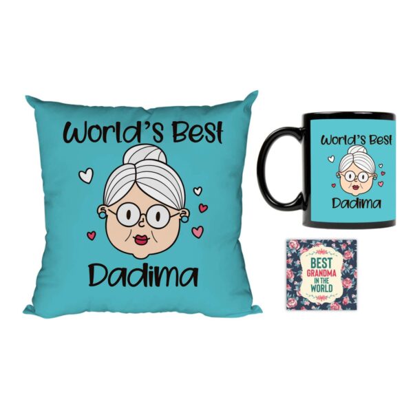 Worlds Best Dadi Ma Gift for Grandmother Cushion Cover