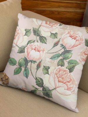 Pink Abstract Print Cushion Cover 12x12 inches