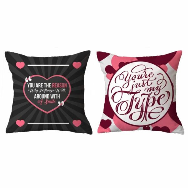 Valentine Couple Love Gift for Couple Cushion Cover Set of 2 16x16 inches