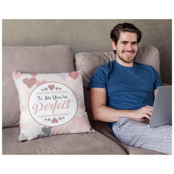 Valentine Couple Heart Gift for Couple Cushion Cover Set of 2 16x16 inches