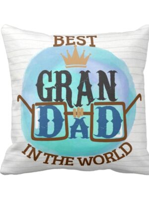 Best Grandad in The World Gift for Grandfather Cushion with Filler 12x12 inches