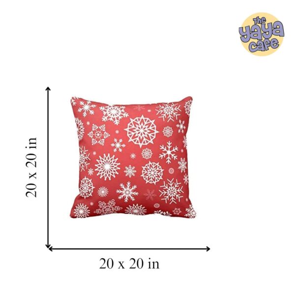 Xmas Snowflakes Snowman Christmas Gift Cushion Cover Set of 2 20x20 inches