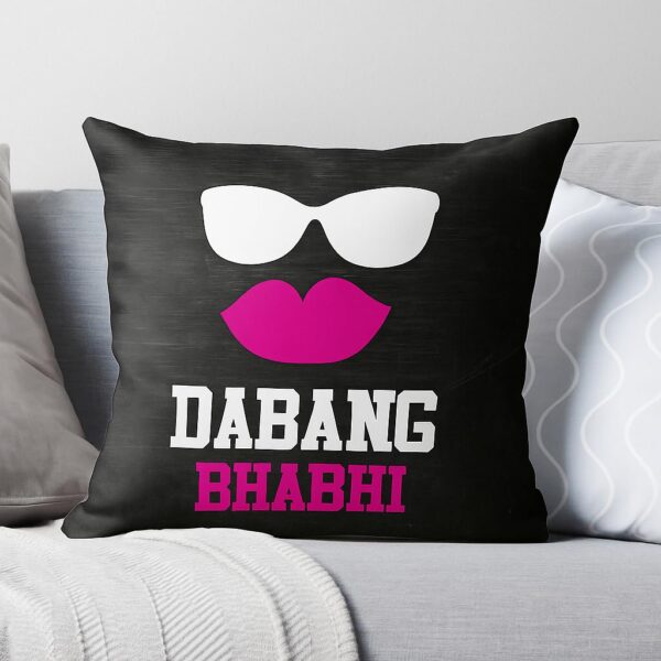Gabru Bhai Dabang Bhabhi Rakhi Gift for Brother Bhabhi Cushion Cover Set of 6