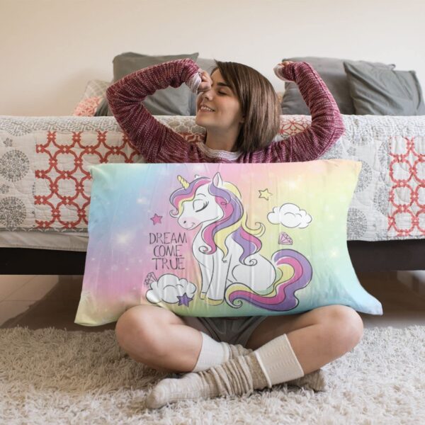 Unicorns Are Real Velvet Pillow Cover – Birthday Gift for Kids | 27x18 Inches